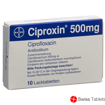 Ciproxin 500 Lacktabletten 500mg 10 Stück buy online