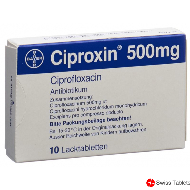 Ciproxin 500 Lacktabletten 500mg 10 Stück buy online