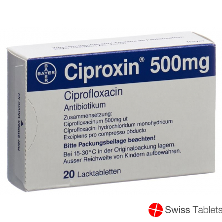 Ciproxin 500 Lacktabletten 500mg 20 Stück buy online