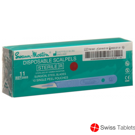 Swann Morton Skalpell 1x Steril No 11 10 Stück buy online