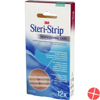 3M Steri Strip 6x38mm Weiss Verstärkt 6x 12 Stück