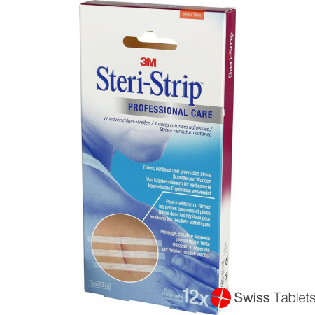 3M Steri Strip 6x100mm Weiss Verstärkt 10x 12 Stück buy online