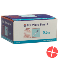 BD Microfine+ U100 Insulin Spritze 0.33mm x 12.7mm 0.5ml