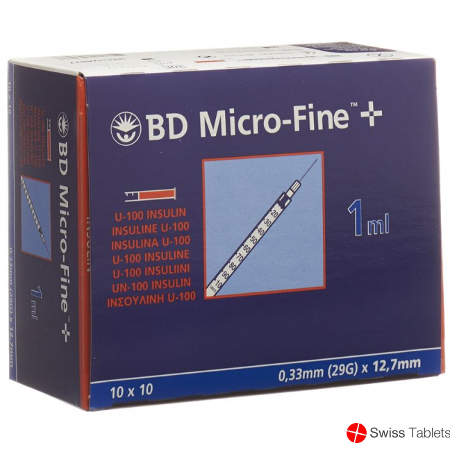 BD Microfine+ U100 Insulin Spritze 0.33mm X 12.7mm 100x 1ml buy online