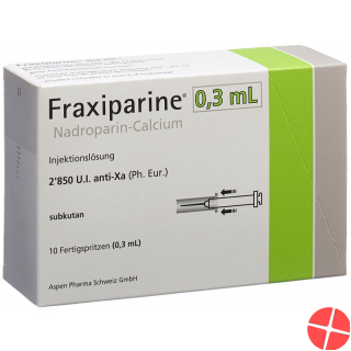 Fraxiparine 0.3ml Injektionslösung 10 Fertigspritzen 0.3ml