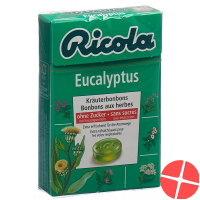 Ricola Eucalyptus Kräuterbonbons ohne Zucker Box 50g