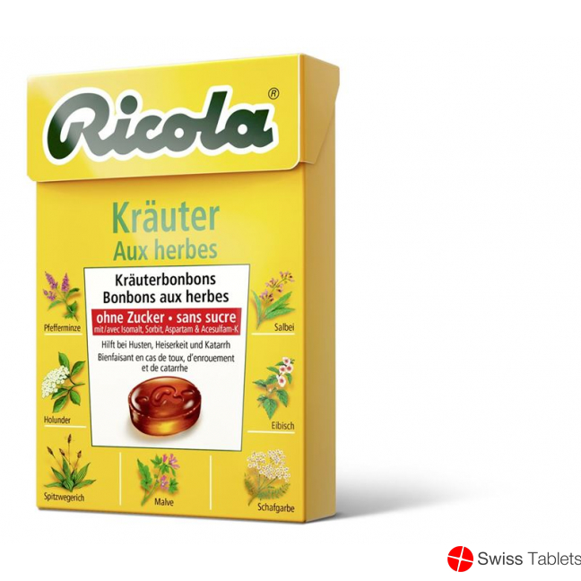 Ricola Kräuter Kräuterbonbons ohne Zucker 50g buy online