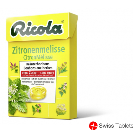Ricola Zitronenmelisse Kräuterbonbons ohne Zucker Box 50g buy online