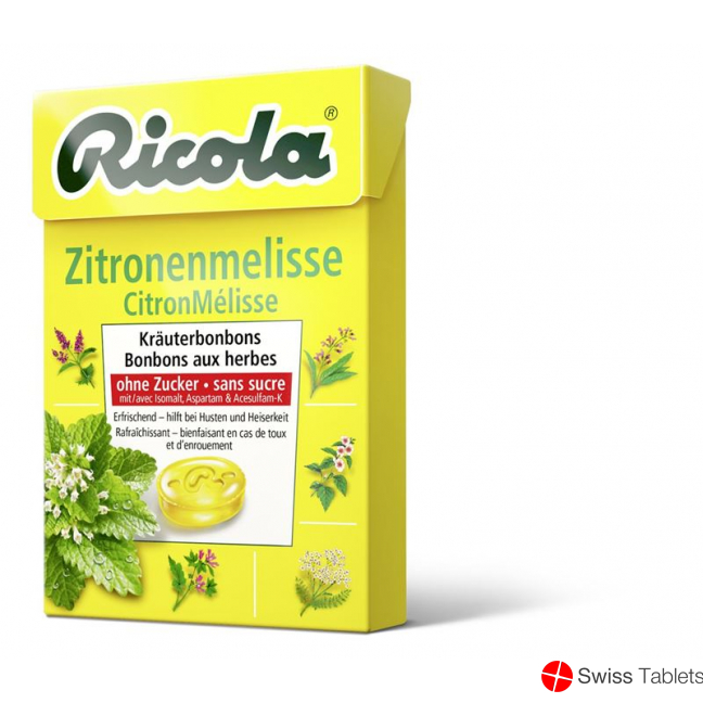 Ricola Zitronenmelisse Kräuterbonbons ohne Zucker Box 50g buy online