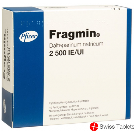 Fragmin Injektionslösung 2500 E/0.2ml 10 Fertigspritzen 0.2ml buy online