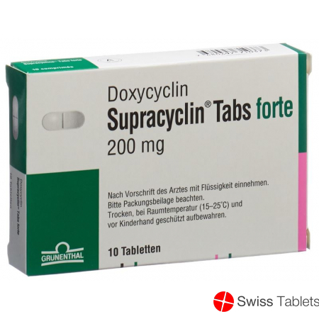 Supracyclin Tabs For Tabletten 200mg 10 Stück buy online