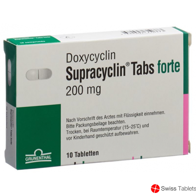 Supracyclin Tabs For Tabletten 200mg 10 Stück buy online