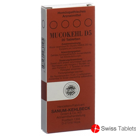 Mucokehl Tabletten D 5 20 Stück buy online