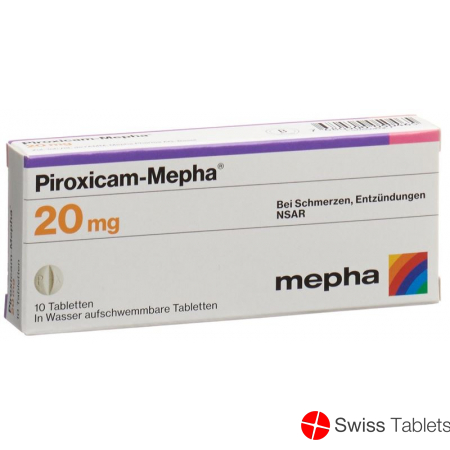Piroxicam Mepha Tabletten 20mg 10 Stück buy online