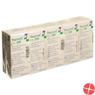 Tarivid I.v Infusionslösung 200mg/100ml 5 Durchstechflaschen 100ml