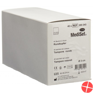 Mediset IVF Rundtupfer 3cm Steril 40 Beutel 2 Stück Mediset IVF Rundtupfer 3cm Steril 40 Beutel 2 Stück