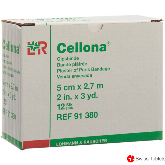 Cellona Gipsbinden 2.75mx5cm Feincremig 12 Stück buy online
