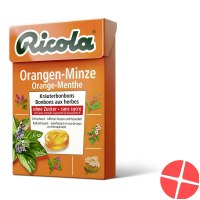 Ricola Orangen-Minze Kräuterbonbons ohne Zucker Box 50g