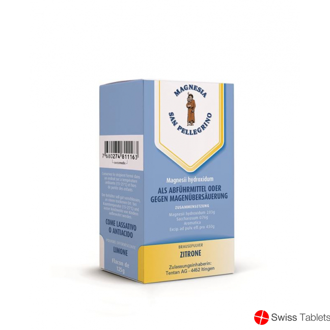 Magnesia S Pellegrin Brausepulver Zitrone 125g buy online