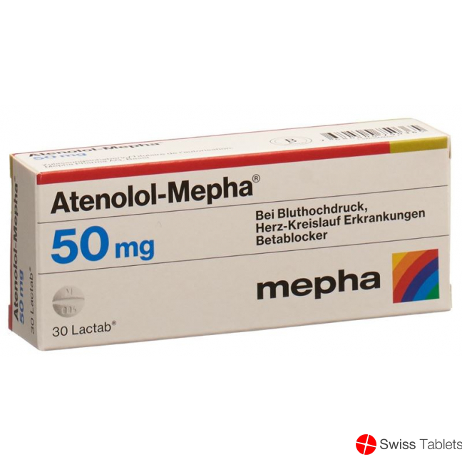 Atenolol Mepha 50 Lactabs 50mg 30 Stück buy online