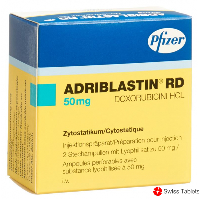 Adriblastin Rd Trockensubstanz 50mg Durchstechflasche 2 Stück buy online