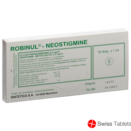 Robinul Neostigmine Injektionslösung 10 Ampullen 1ml buy online
