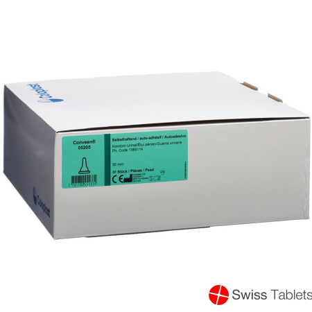 Conveen Kondom-Urinal Selbsthaftend Grün 30/94mm 8cm lang 30 Stück buy online