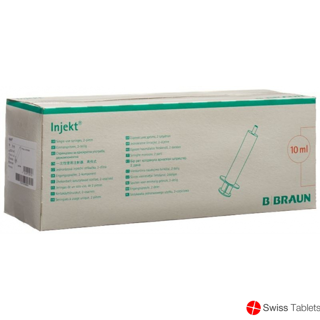 Braun Injektionsspritze 10ml Luer 2-teilig Exzentrisch 100 Stück buy online