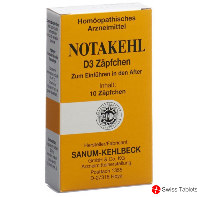 Notakehl Zäpfchen D 3 10 Stück buy online