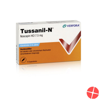 Tussanil N 7.5mg Kleinkinder 10 Zäpfchen