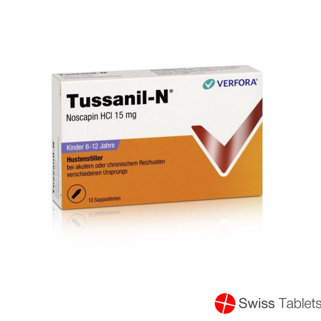 Tussanil N 15mg Kinder 10 Zäpfchen buy online