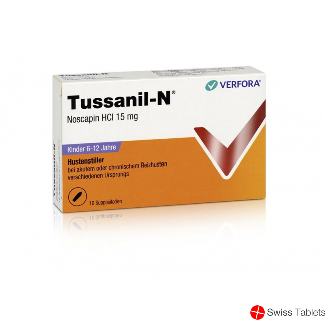 Tussanil N 15mg Kinder 10 Zäpfchen buy online