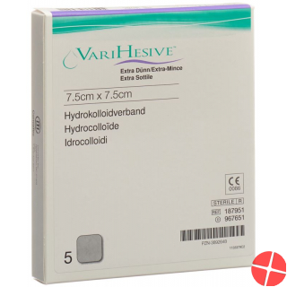 VariHesive Extra Dünn Hydrokolloidverband 7.5x7.5cm 5 Stück