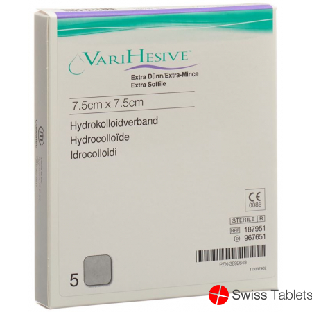 VariHesive Extra Dünn Hydrokolloidverband 7.5x7.5cm 5 Stück buy online