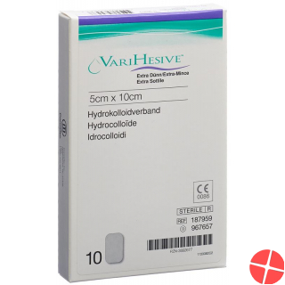 VariHesive Extra Dünn Hydrokolloidverband 5x10cm 10 Beutel