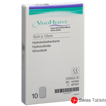 VariHesive Extra Dünn Hydrokolloidverband 5x10cm 10 Beutel buy online