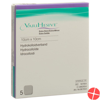 VariHesive Extra Dünn Hydrokolloidverband 10x10cm 5 Beutel