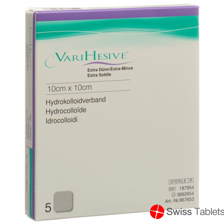 VariHesive Extra Dünn Hydrokolloidverband 10x10cm 5 Beutel buy online