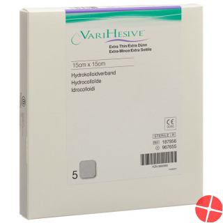 VariHesive Extra Dünn Hydrokolloidverband 15x15cm 5 Stück