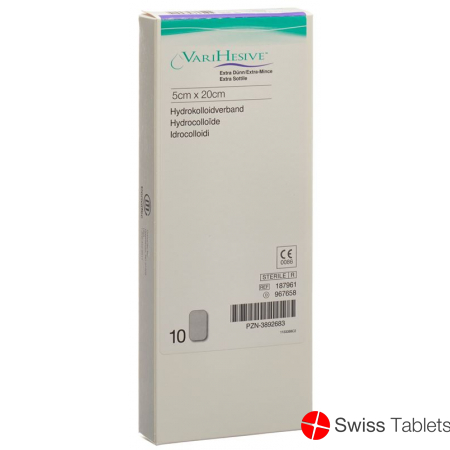 Varihesive Extra Dünn Hydrokolloidverband 5x20cm 10 Stück buy online