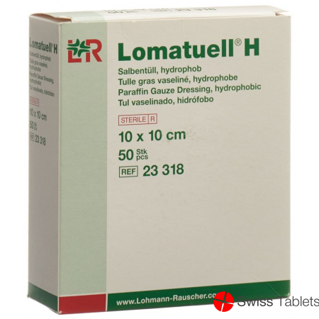 Lomatuell H Salbenkompresse 10x10cm Steril 50 Stück buy online
