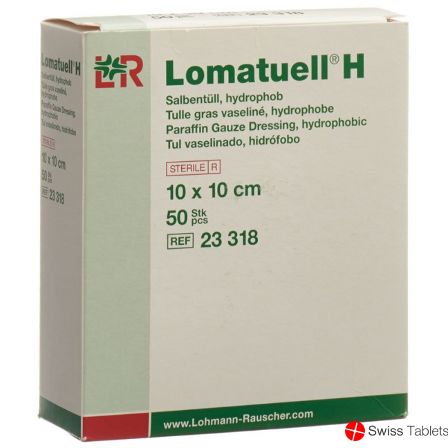 Lomatuell H Salbenkompresse 10x10cm Steril 50 Stück buy online