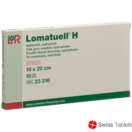 Lomatuell H Salbenkompresse 10x20cm Steril 10 Stück buy online