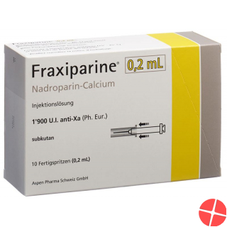 Fraxiparine 0.2ml Injektionslösung 10 Fertigspritzen 0.2ml