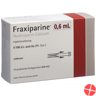 Fraxiparine 0.6ml Injektionslösung 10 Fertigspritzen 0.6ml