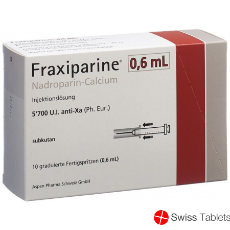 Fraxiparine 0.6ml Injektionslösung 10 Fertigspritzen 0.6ml buy online
