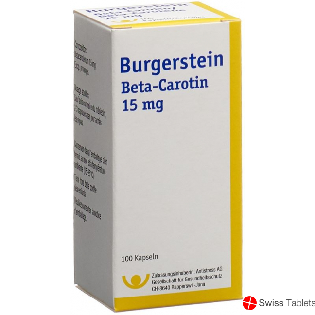 Burgerstein Beta Carotin Kapseln 15mg 100 Stück buy online