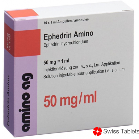 Ephedrin Amino Injektionslösung 50mg/ml 10 Ampullen 1ml buy online