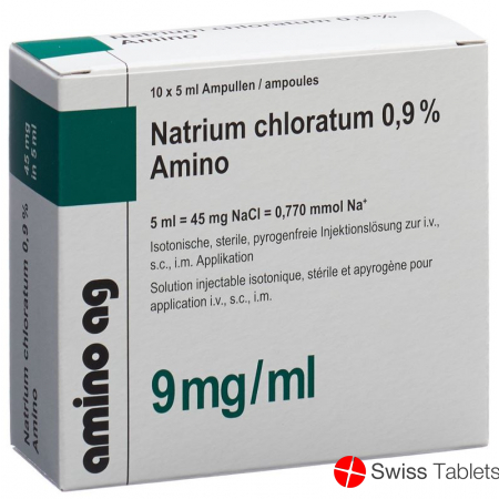 NaCl Amino Injektionslösung 0.9% 10 Ampullen 5ml buy online