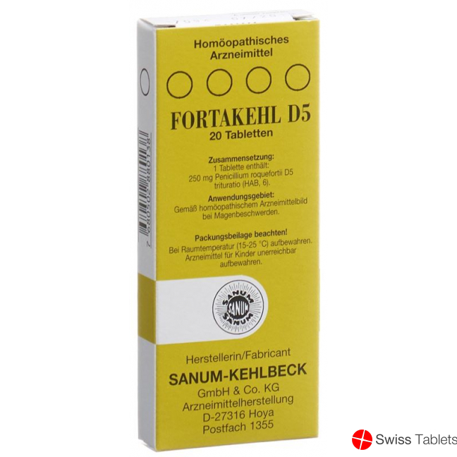 Fortakehl Tabletten D 5 Trit 20 Stück buy online